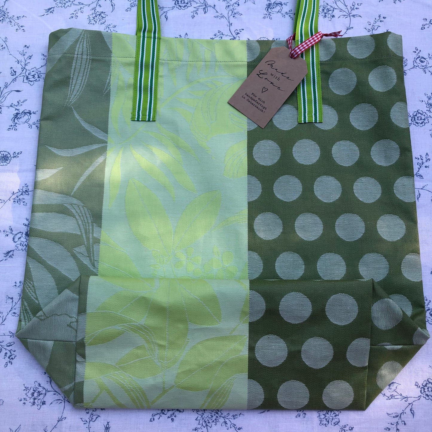 CASAROSA Shopping-Bag, grün #107 aus Baumwolle, wasser- und schmutzabweisend, 29x40x13 cm