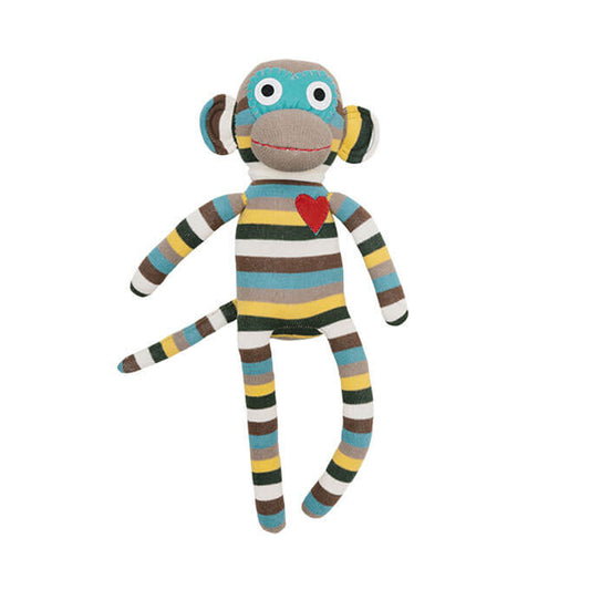 HICK UPs Kuscheltier Sockenaffe Midi Streifen grau/multi 115L174