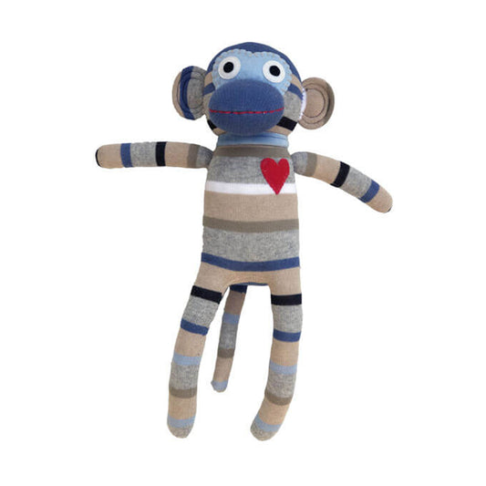 HICK UPs Kuscheltier Sockenaffe Midi Streifen hellblau/grau 115L191