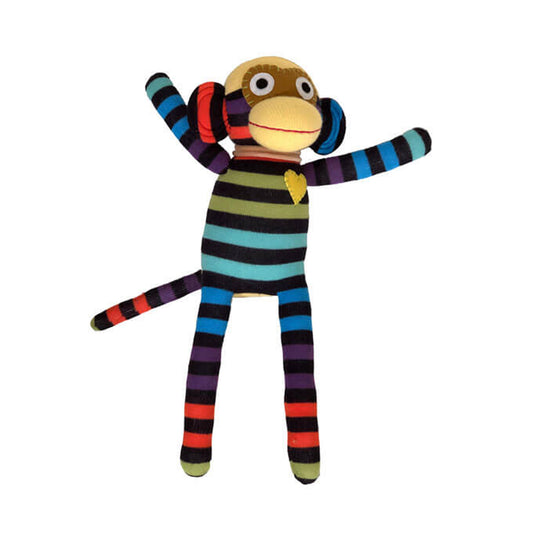 HICK UPs Kuscheltier Sockenaffe Midi Streifen schwarz/bunt 115L220