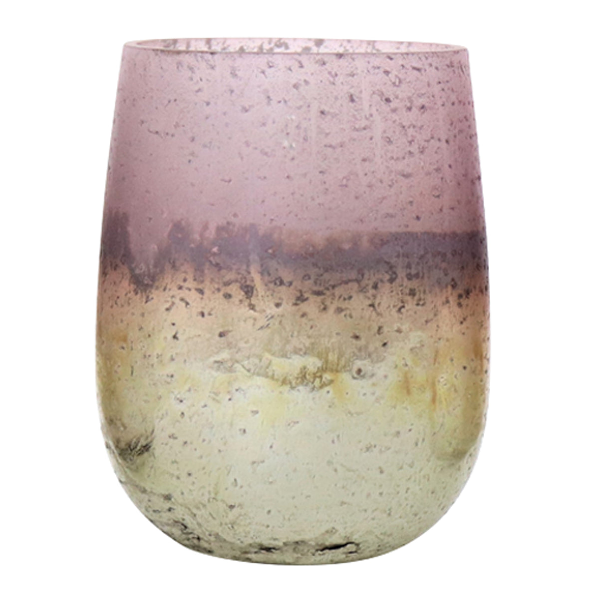 Windlicht 1748 rosa Glas 7x10 cm