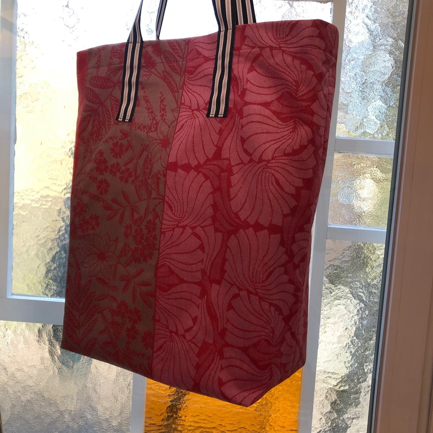 CASAROSA Shopping-Bag, rot#202, Baumwolle wasser- und schmutzabweisend, 29x40x13 cm