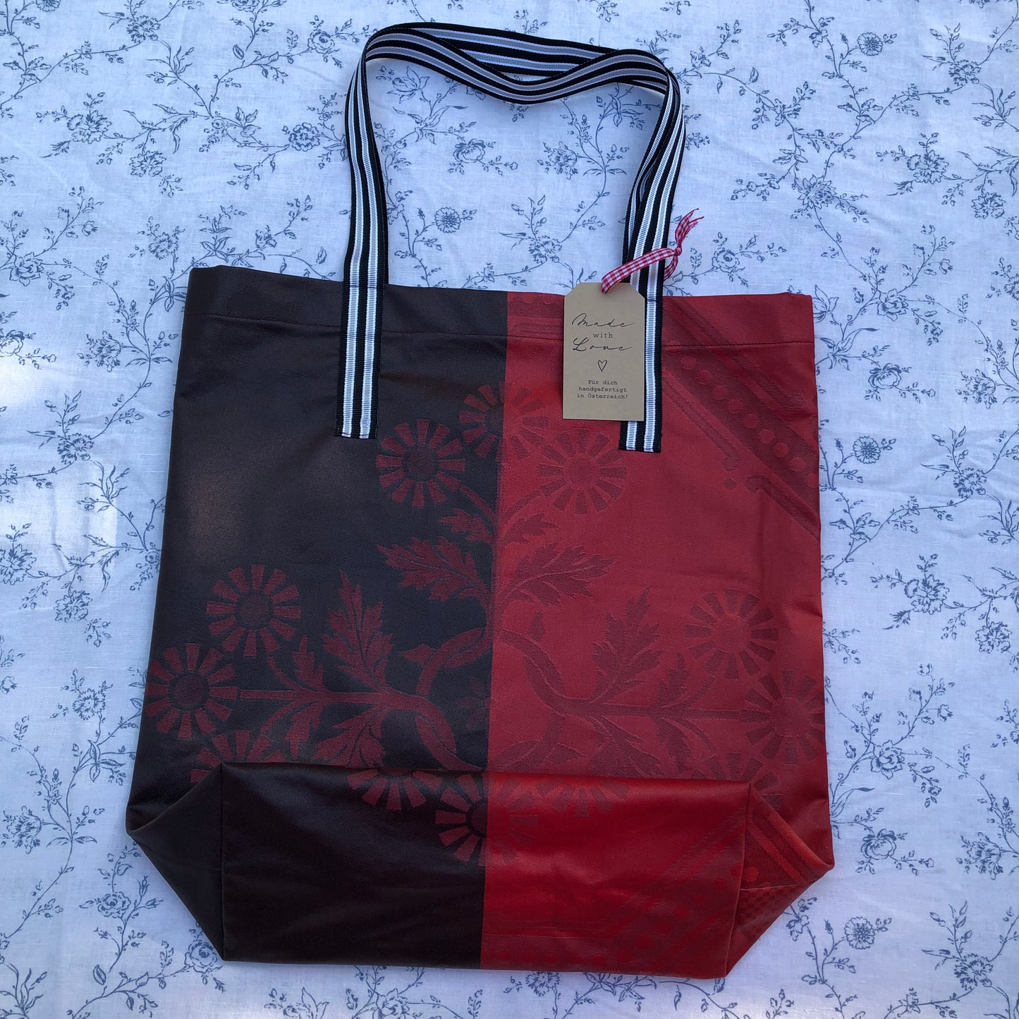 CASAROSA Shopping-Bag, rot #109 aus Baumwolle, wasser- und schmutzabweisend, 29x40x13 cm