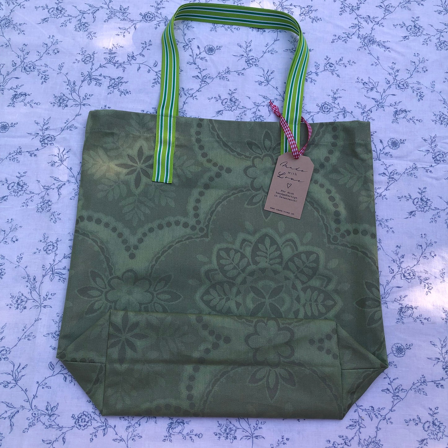 CASAROSA Shopping-Bag, grün #sal04 aus Baumwolle, wasser- und schmutzabweisend, 29x40x13 cm