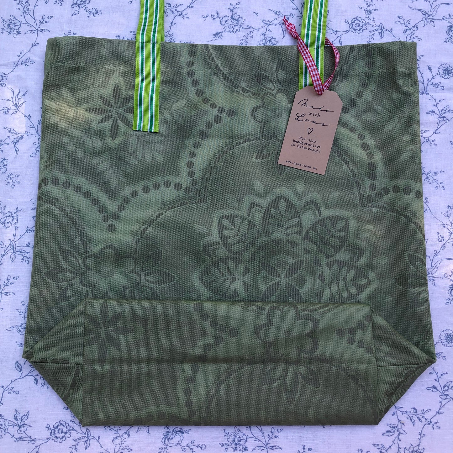 CASAROSA Shopping-Bag, grün #sal04 aus Baumwolle, wasser- und schmutzabweisend, 29x40x13 cm