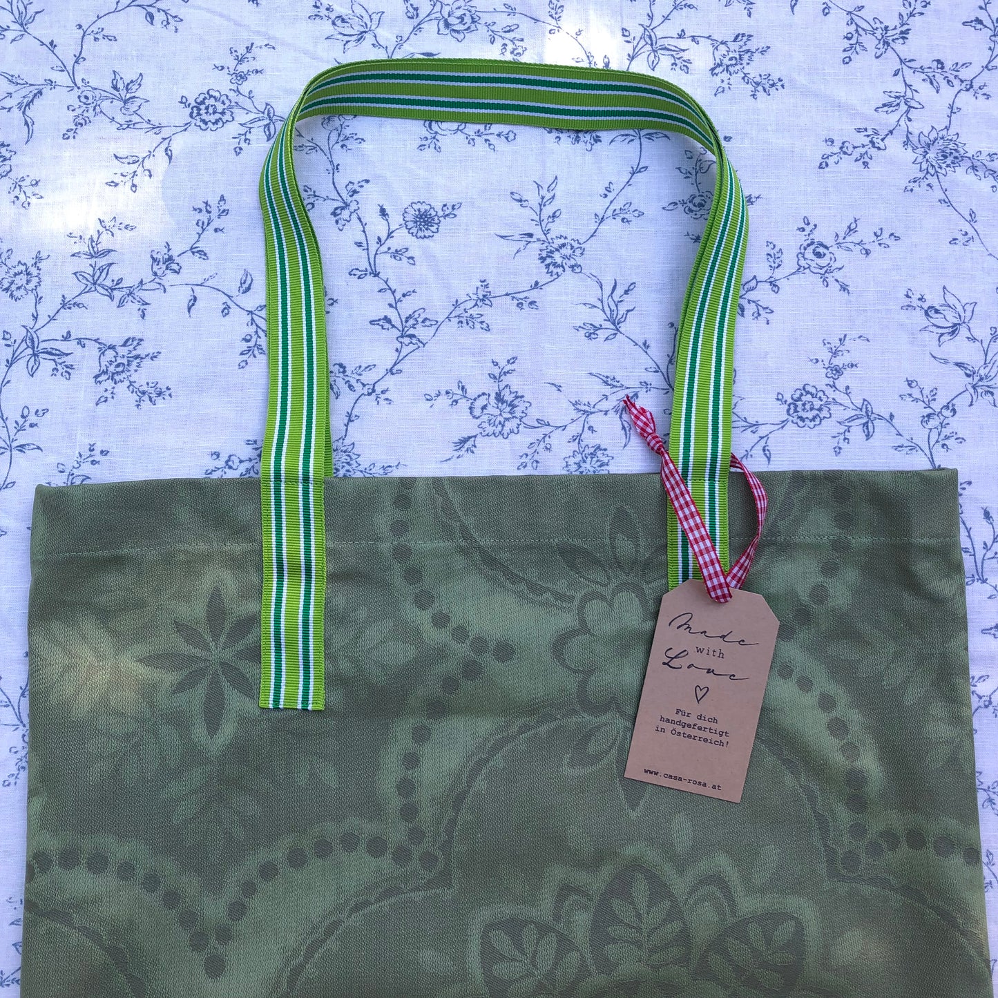 CASAROSA Shopping-Bag, grün #sal04 aus Baumwolle, wasser- und schmutzabweisend, 29x40x13 cm