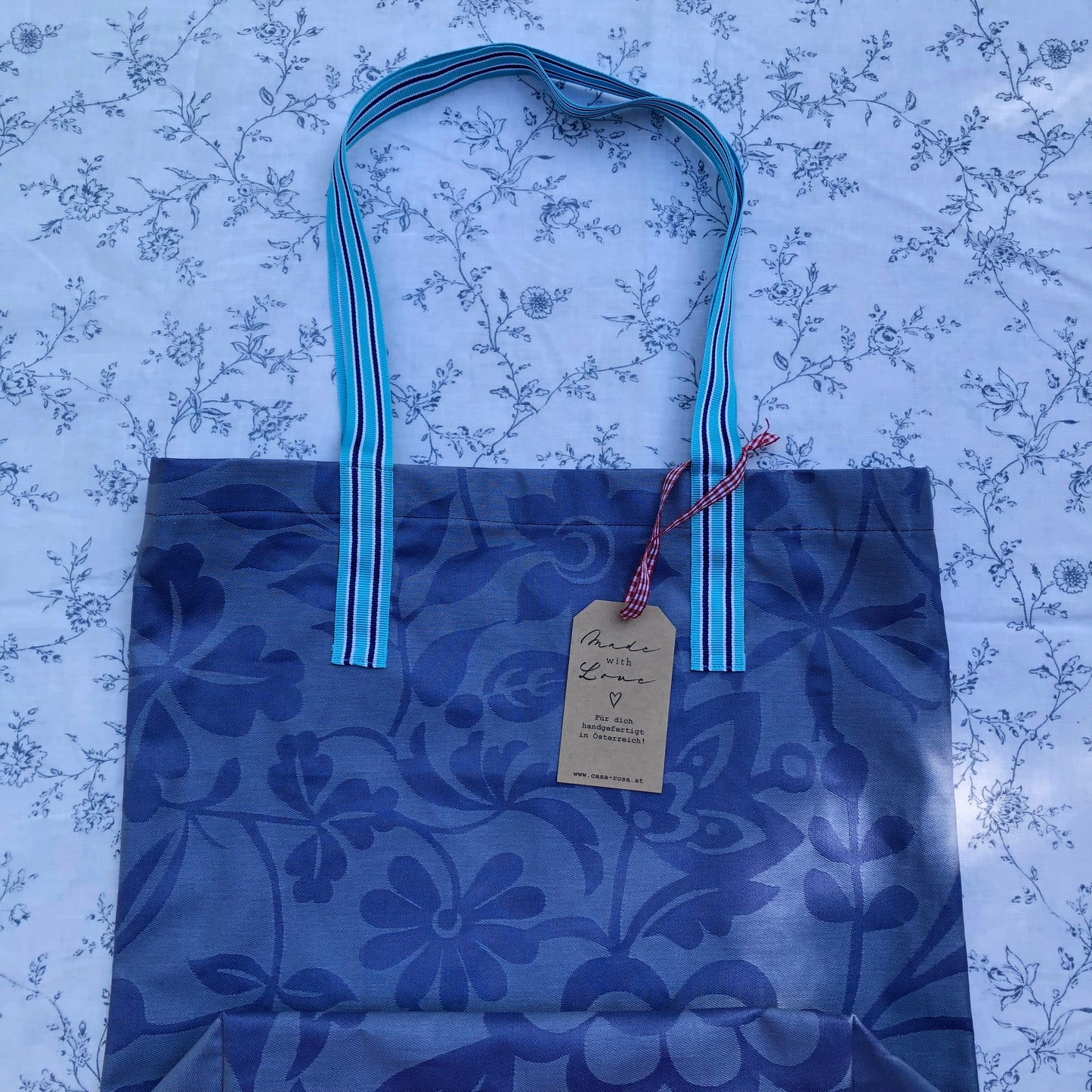 CASAROSA Shopping-Bag, blau #blu04 aus Baumwolle, wasser- und schmutzabweisend, 29x40x13 cm