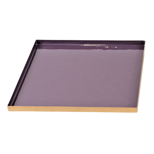 Tablett deluxe 7835 Eisen dunkellila/gold  30x30x2 cm