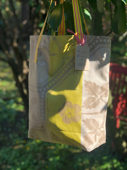 CASAROSA Shopping-Bag, beige gelb #105 aus Baumwolle, wasser- und schmutzabweisend, 29x40x13 cm