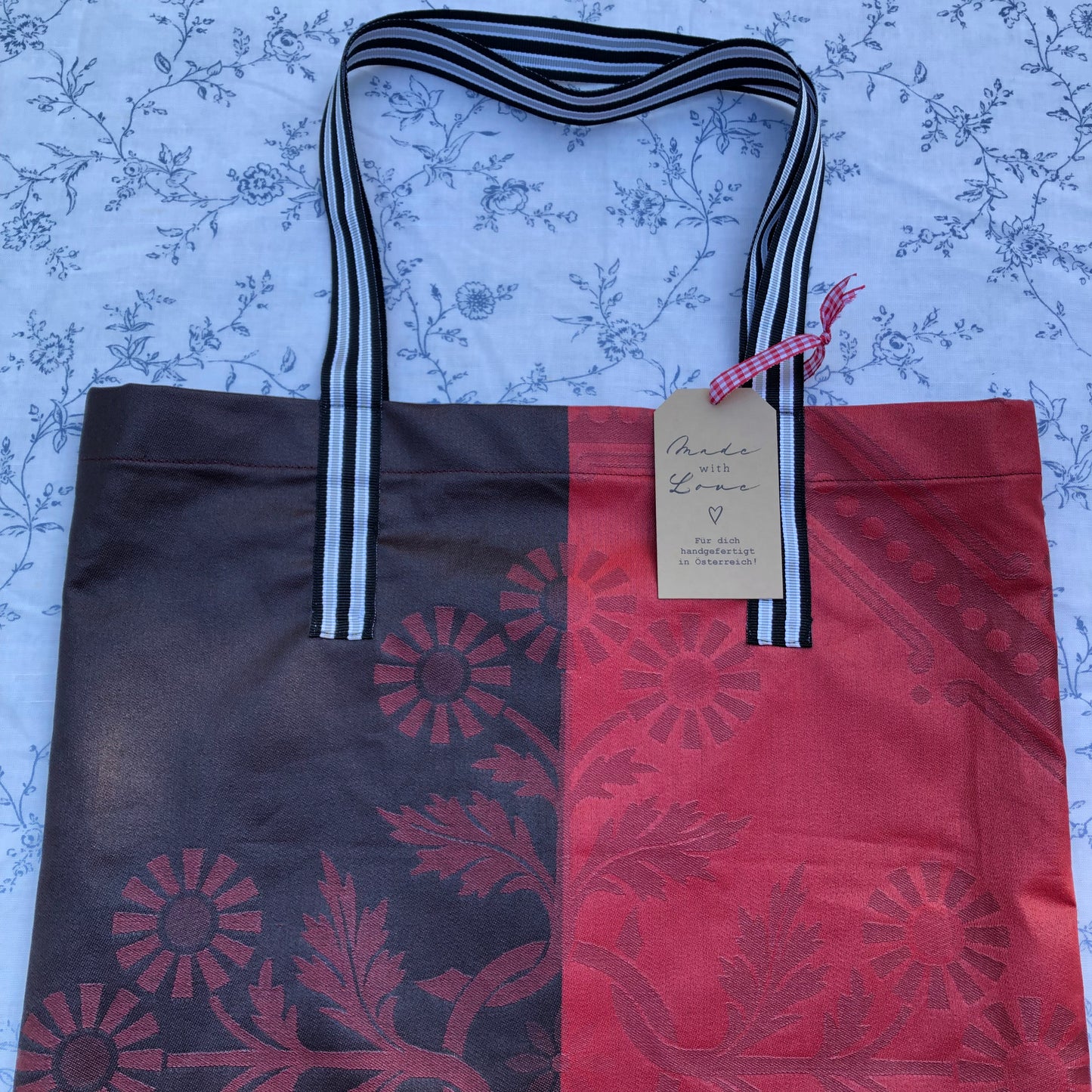 CASAROSA Shopping-Bag, rot #109 aus Baumwolle, wasser- und schmutzabweisend, 29x40x13 cm