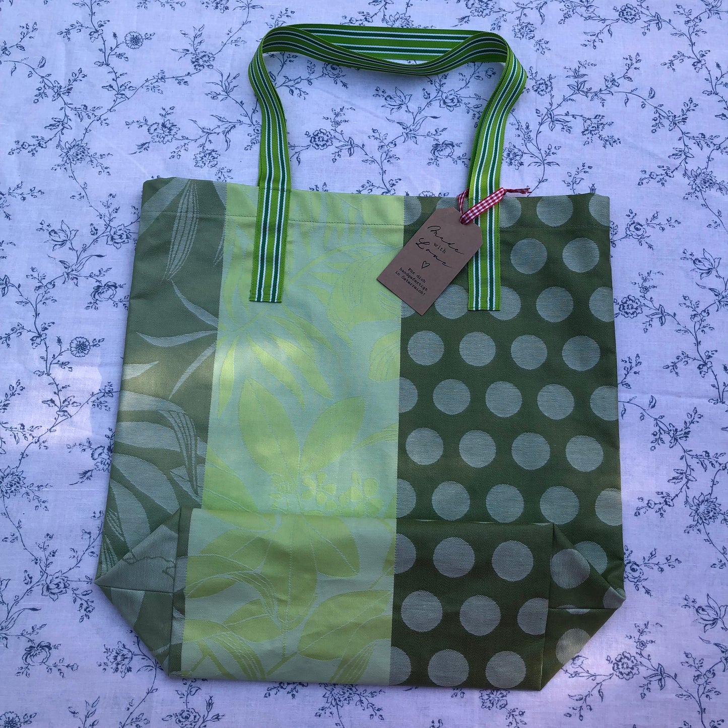CASAROSA Shopping-Bag, grün #107 aus Baumwolle, wasser- und schmutzabweisend, 29x40x13 cm