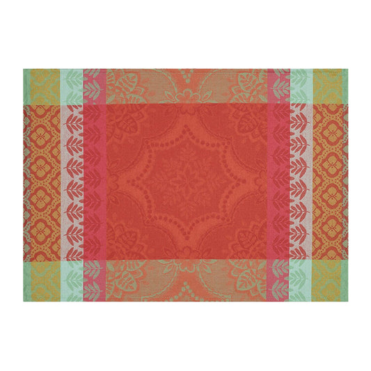 LE JACQAURD FRANCAIS Tischset Bastide poivron I paprika I rot 50x36cm, Baumwolle, fleckenabweisend