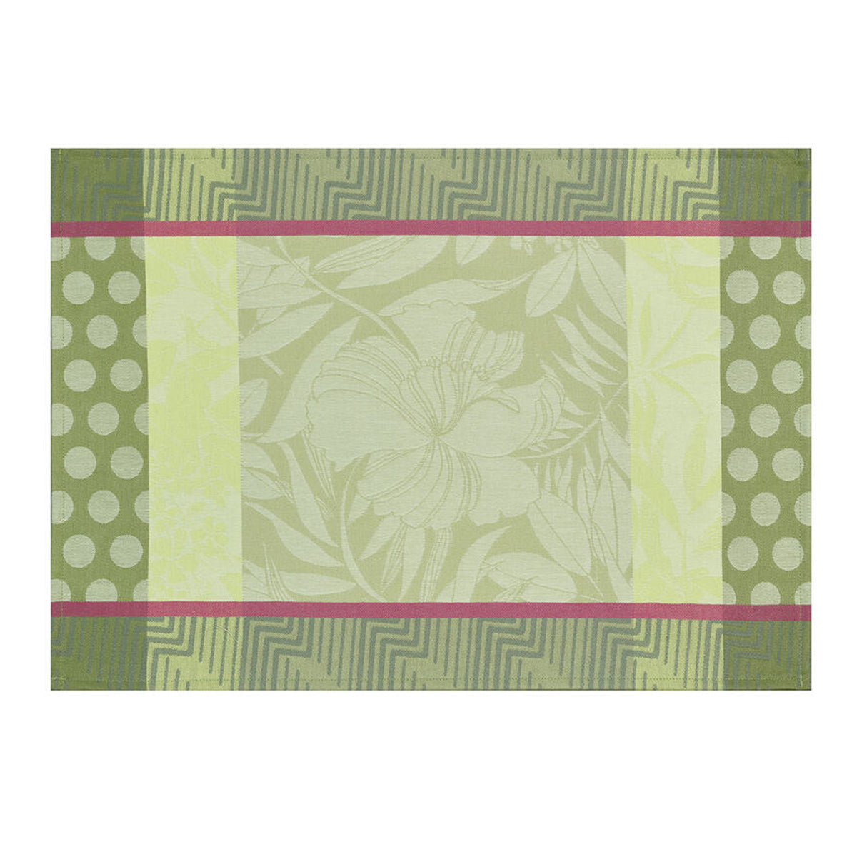 LE JACQUARD FRANCAIS Tischset Nature Urbaine grün 50x36cm, Baumwolle, fleckenabweisend