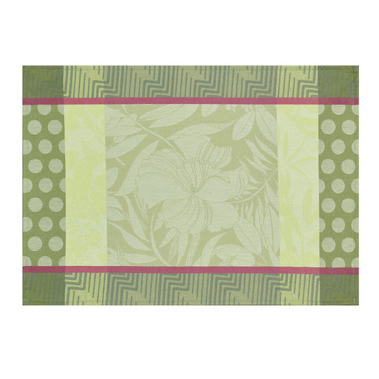 LE JACQUARD FRANCAIS Tischset Nature Urbaine grün 50x36cm, Baumwolle, fleckenabweisend