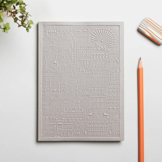 THE CITY WORKS Wiener Notizbuch A6 grau