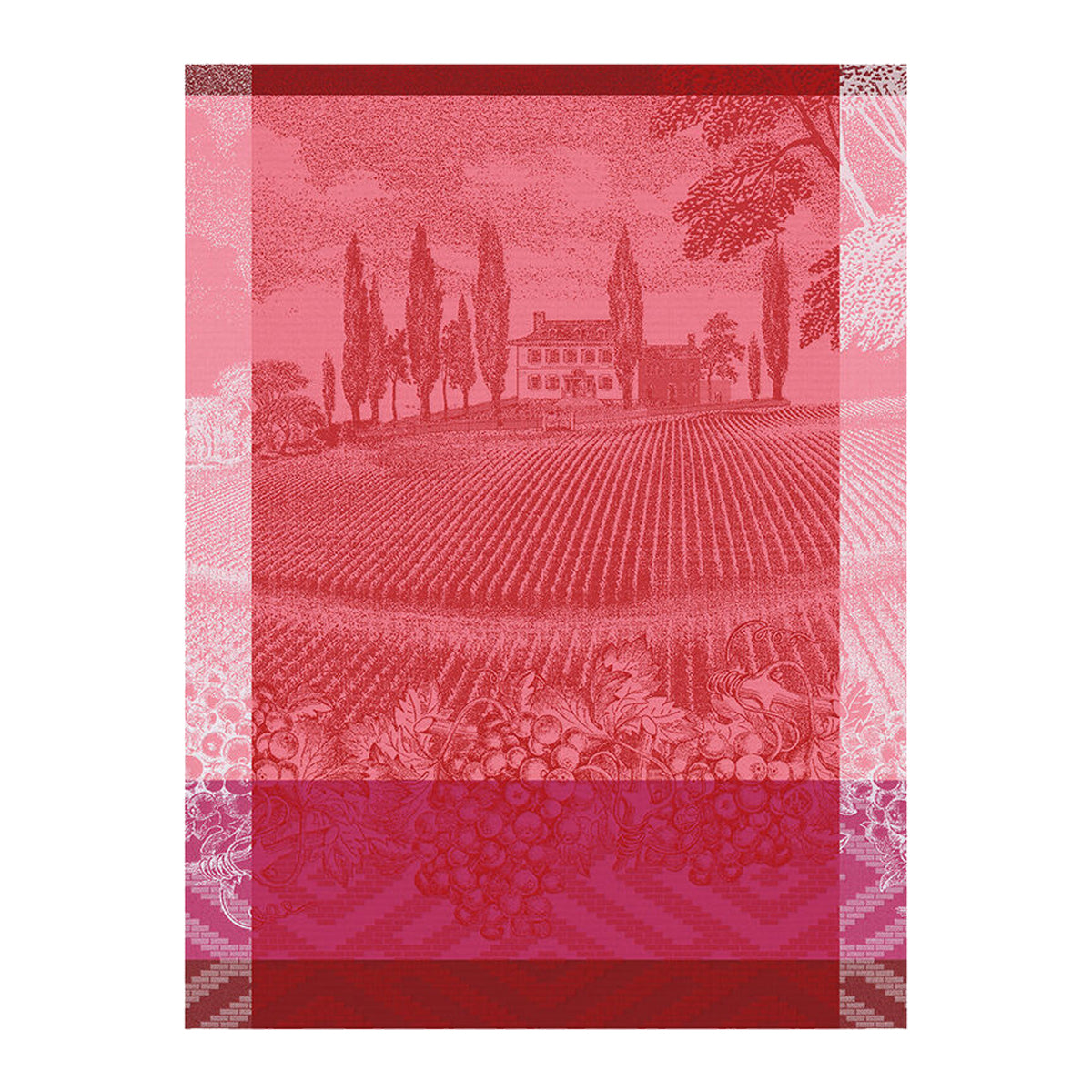 LE JACQUARD FRANCAIS Geschirrtuch, 60x80 cm, Vignoble I Weinberg pink