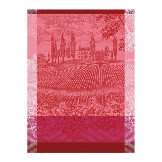 LE JACQUARD FRANCAIS Geschirrtuch, 60x80 cm, Vignoble I Weinberg pink