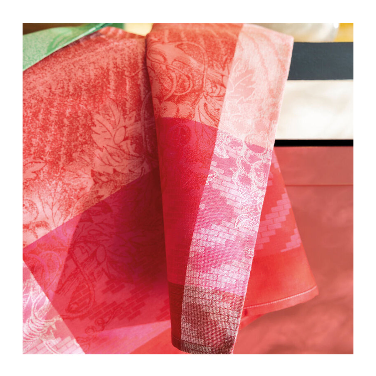 LE JACQUARD FRANCAIS Geschirrtuch, 60x80 cm, Vignoble I Weinberg pink