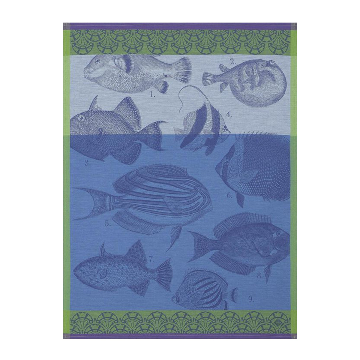 LE JACQUARD FRANCAIS Geschirrtuch, 60x80 cm, Fische blau