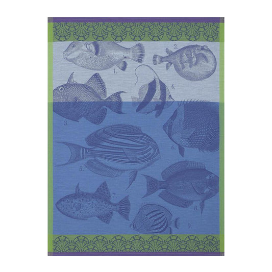 LE JACQUARD FRANCAIS Geschirrtuch, 60x80 cm, Fische blau