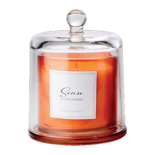 SENSE Duftkerze mit Glas-Glocke Blood Orange I Blutorange, orange