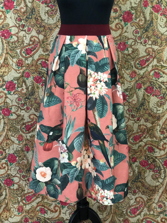 Damen-Rock Fauna&Flora rot