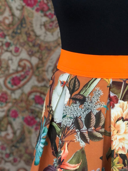 Damen-Rock Fauna&Flora orange