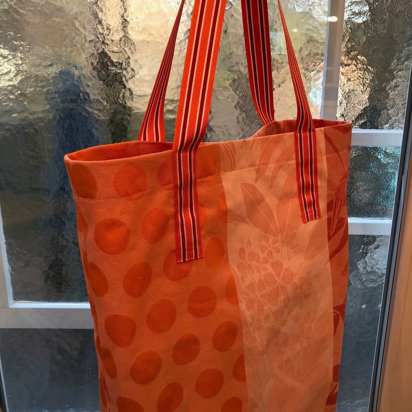 CASAROSA Shopping-Bag, koralle#201, Baumwolle wasser- und schmutzabweisend, 29x40x13 cm