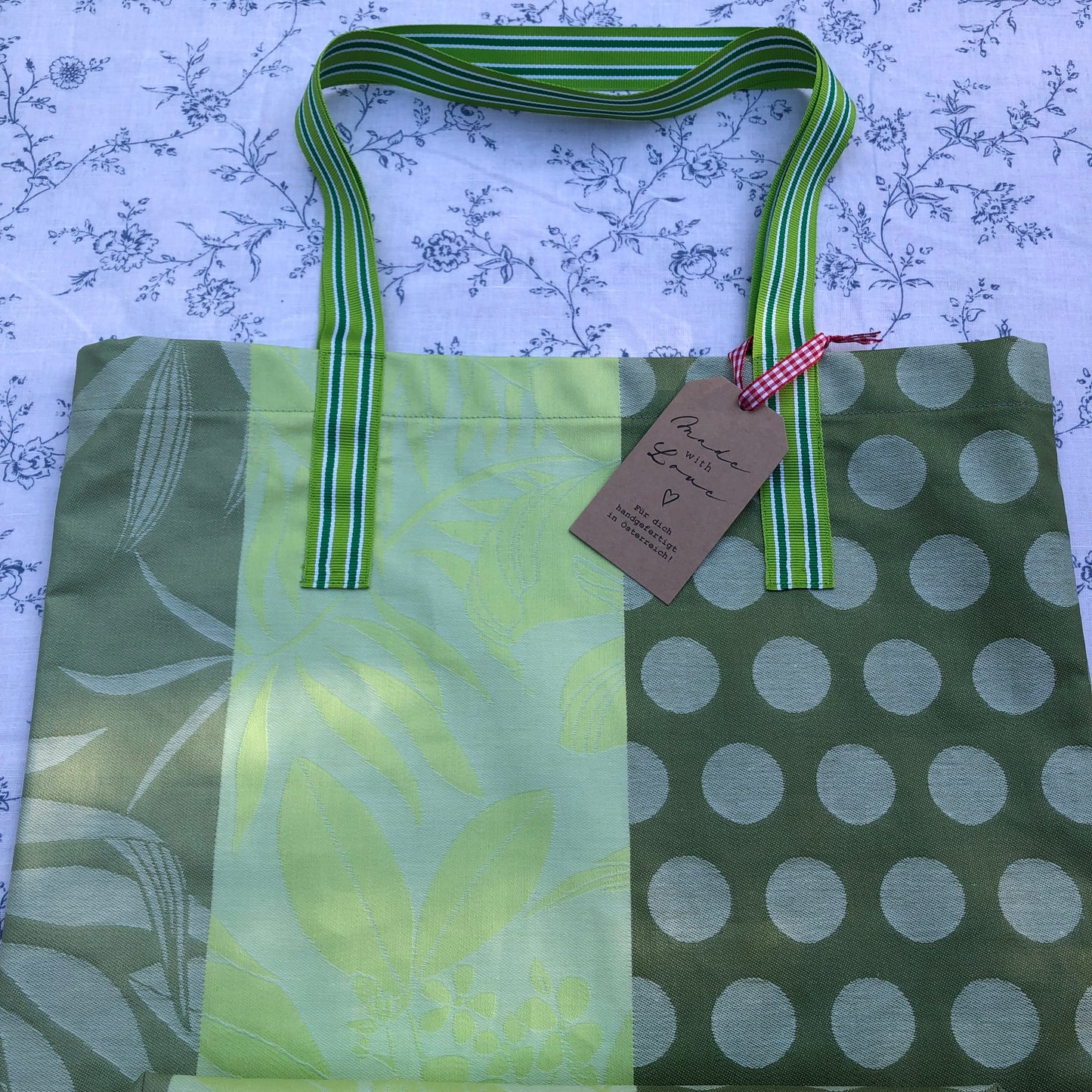 CASAROSA Shopping-Bag, grün #107 aus Baumwolle, wasser- und schmutzabweisend, 29x40x13 cm