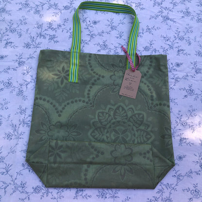 CASAROSA Shopping-Bag, grün #sal04 aus Baumwolle, wasser- und schmutzabweisend, 29x40x13 cm