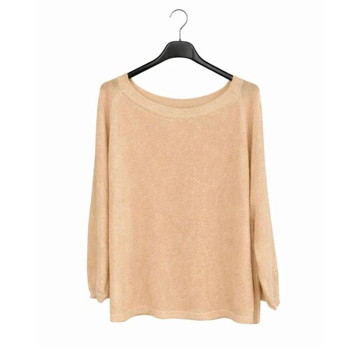 Damen Lurex Pullover bronze