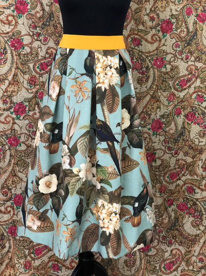 Damen-Rock Fauna&Flora hellblau