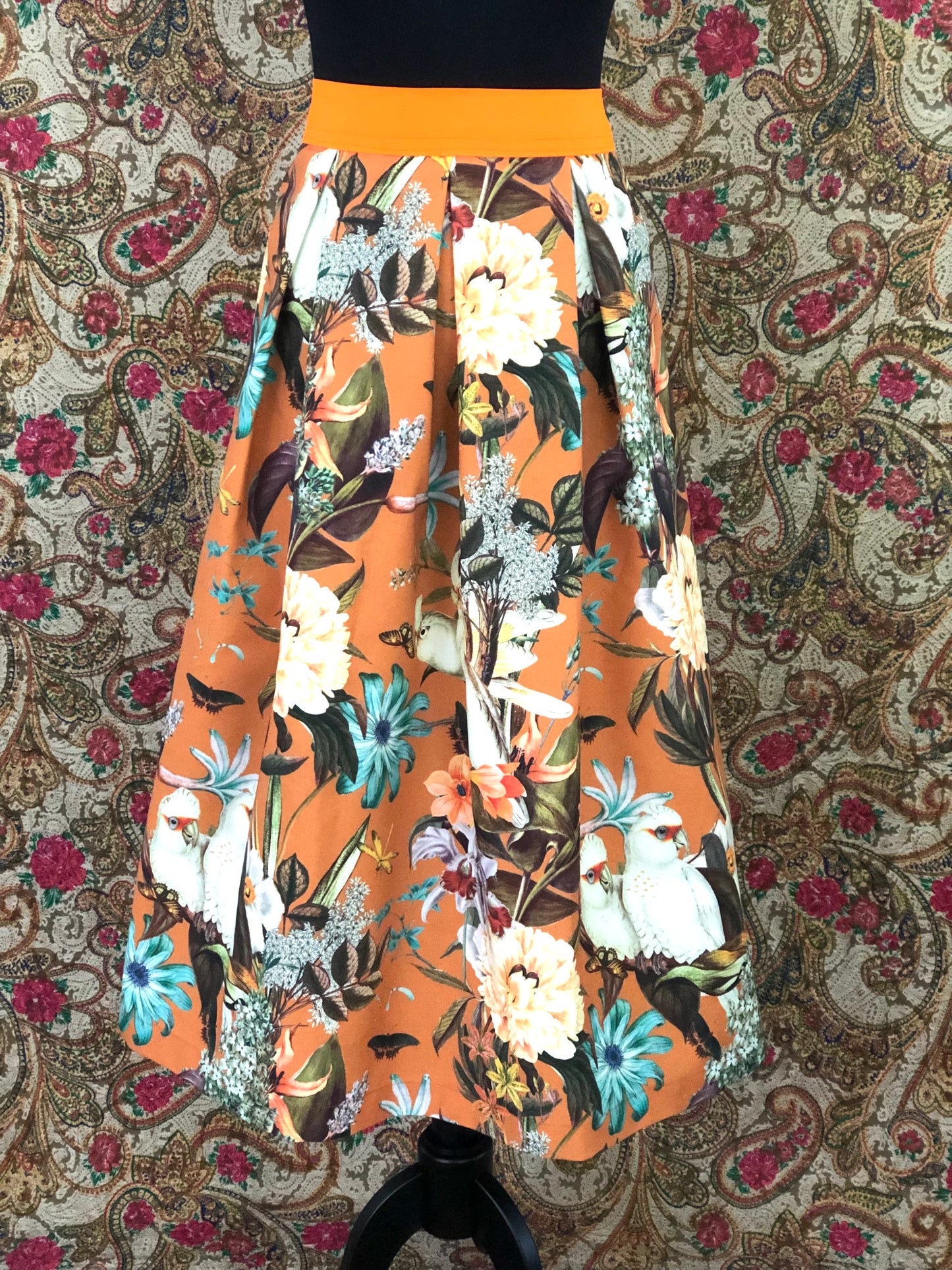 Damen-Rock Fauna&Flora orange