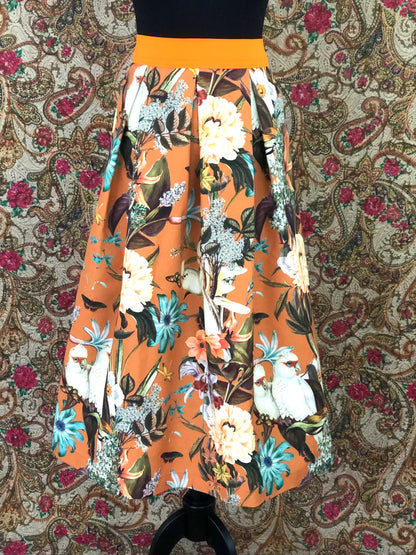 Damen-Rock Fauna&Flora orange