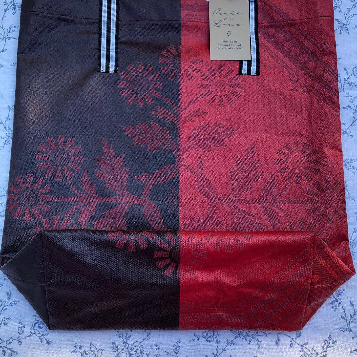 CASAROSA Shopping-Bag, rot #109 aus Baumwolle, wasser- und schmutzabweisend, 29x40x13 cm