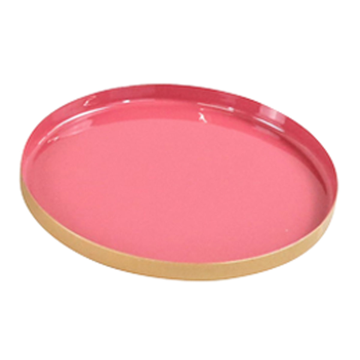 Tablett deluxe 7831 Eisen rosenholz/gold ø23x0,5cm