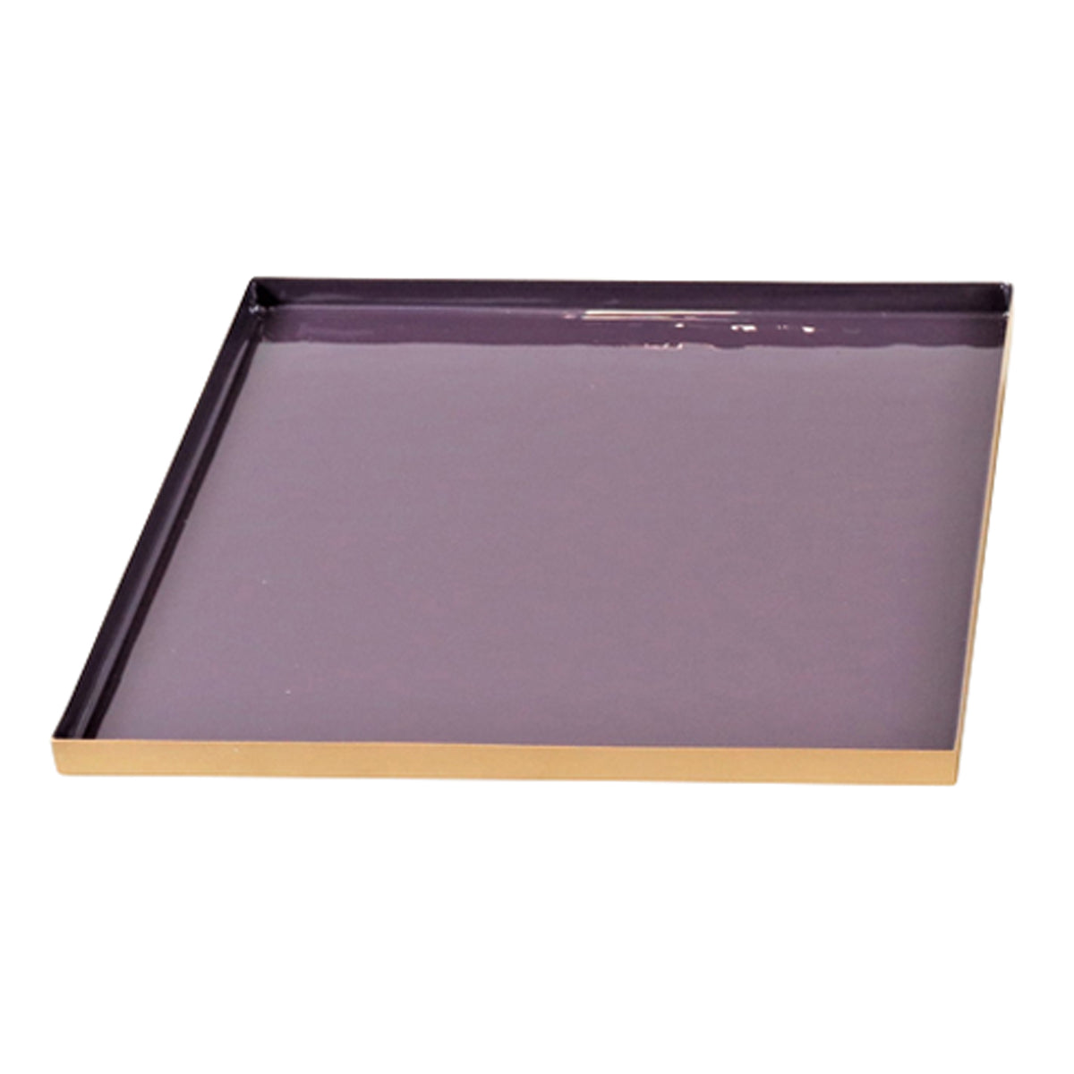 Tablett deluxe 7835 Eisen dunkellila/gold  30x30x2 cm