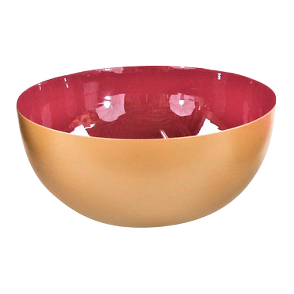 Schale deluxe 7840 Eisen dunkelrot/gold ø21x9,5cm