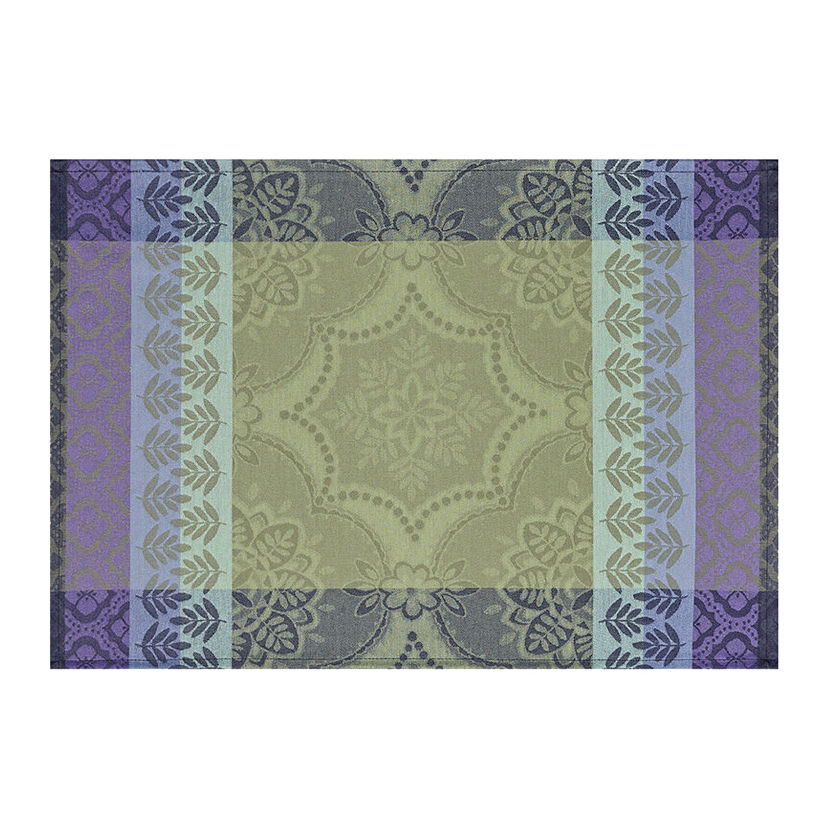 LE JACQAURD FRANCAIS Tischset Bastide olive 50x36cm, Baumwolle, fleckenabweisend