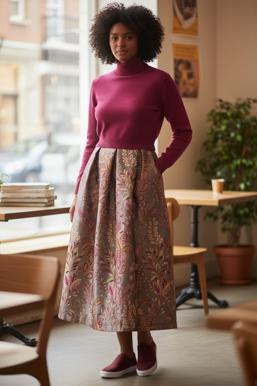 Damen-Rock Flores grau