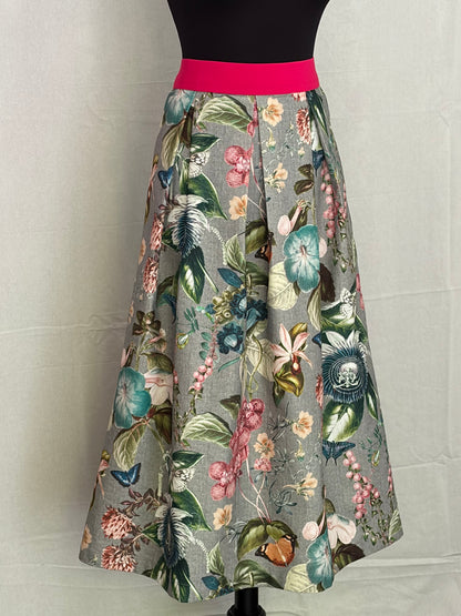 Damen-Rock Passionsblume grau