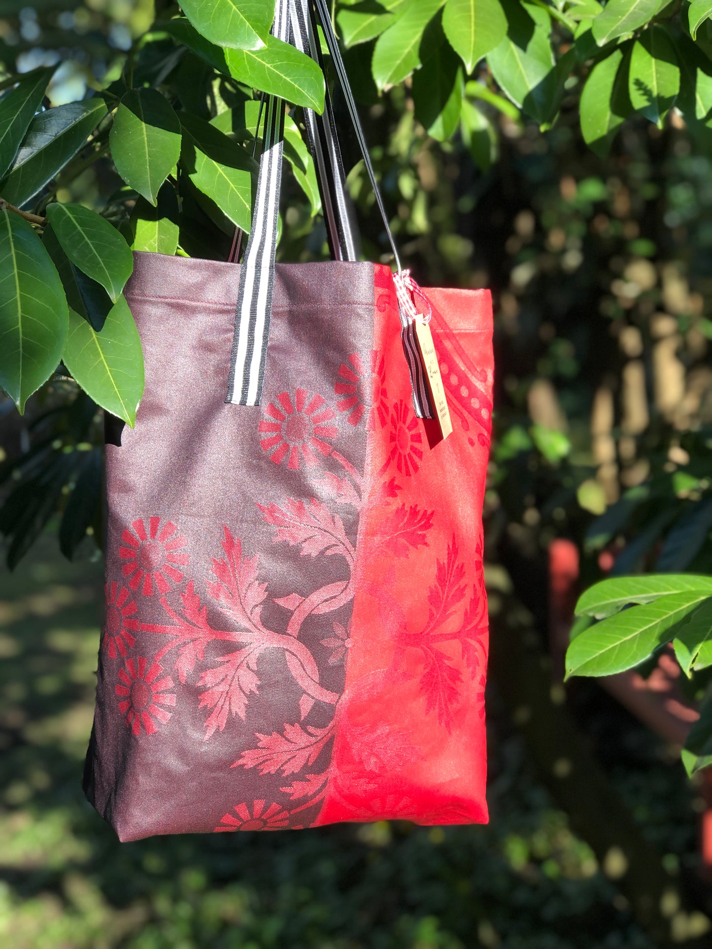 CASAROSA Shopping-Bag, rot #109 aus Baumwolle, wasser- und schmutzabweisend, 29x40x13 cm