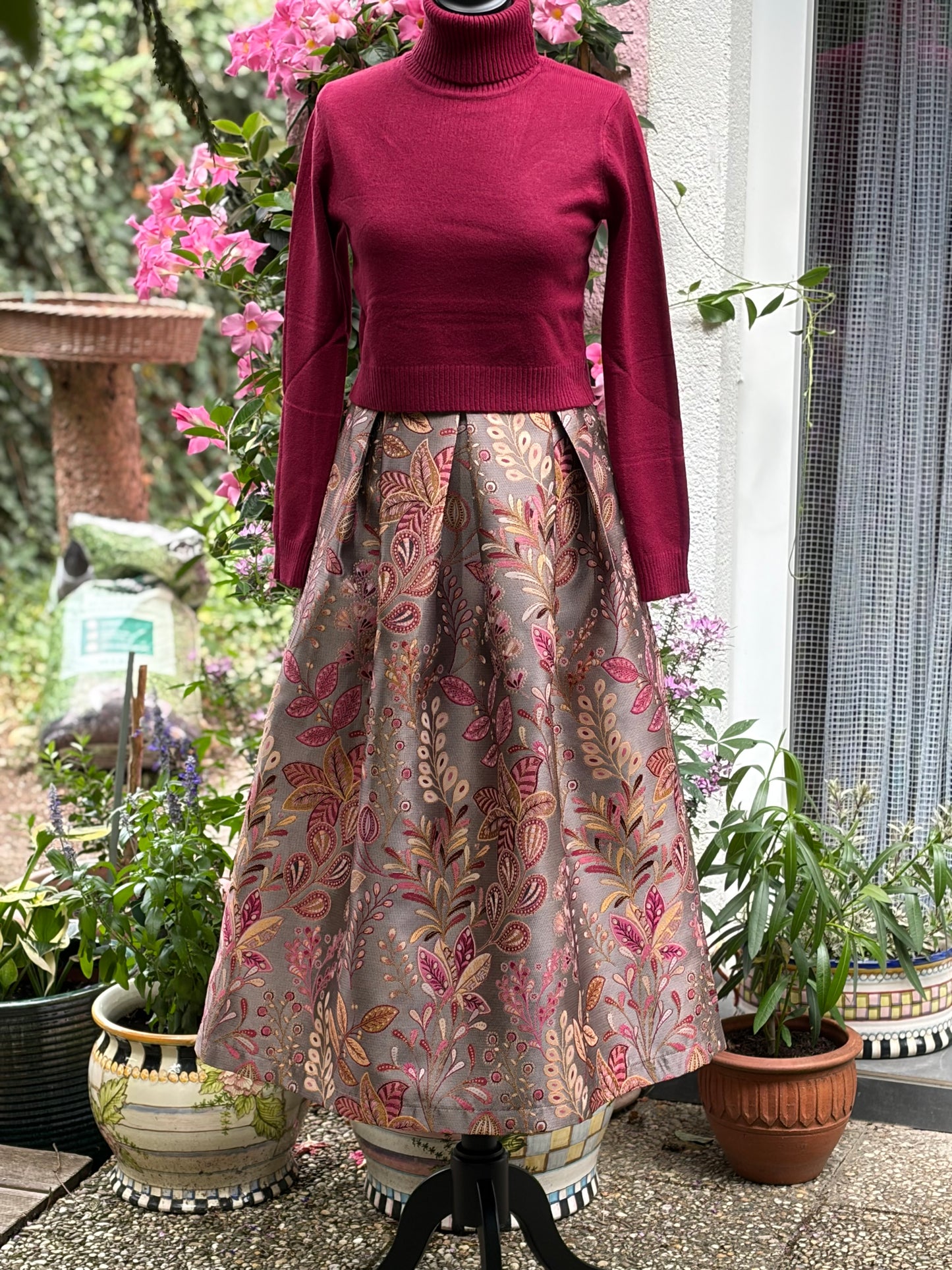 Damen-Rock Flores grau