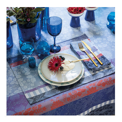 LE JACQUARD FRANCAIS Tischset Gipsy azur 50x36cm, Baumwolle, schmutz- und wasserabweisend beschichtet
