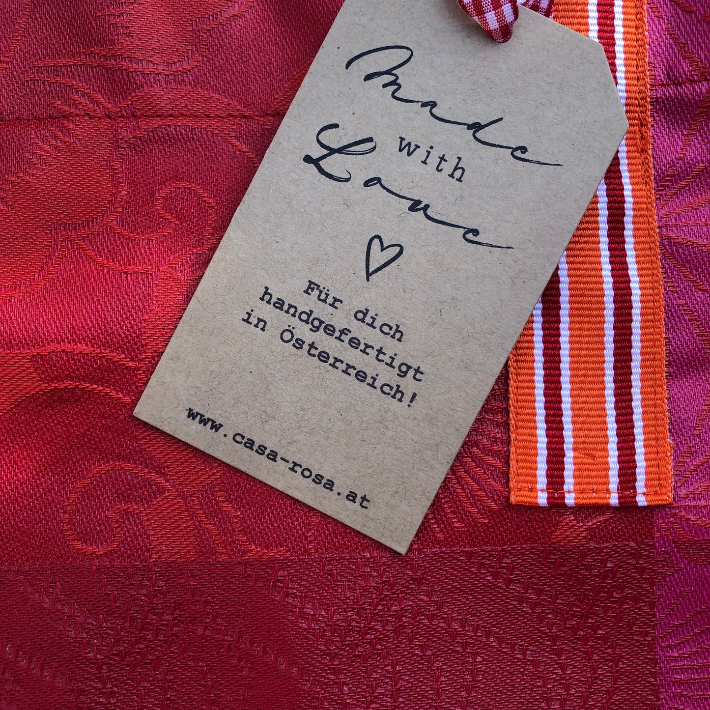 CASAROSA Shopping-Bag, rot pink #040425 aus Baumwolle, wasser- und schmutzabweisend, 29x40x13 cm