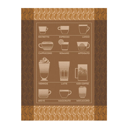 LE JACQUARD FRANCAIS Geschirrtuch, 60x80 cm, Kaffee Barista braun