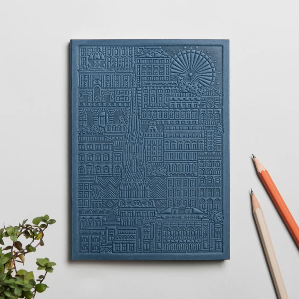 THE CITY WORKS Wiener Notizbuch A6 blau