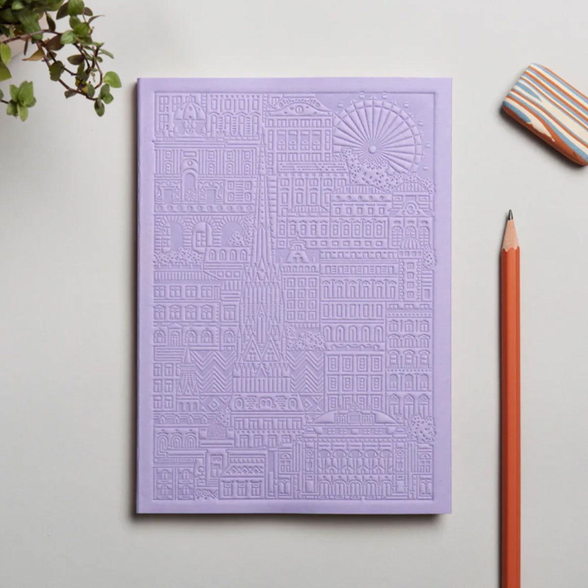 THE CITY WORKS Wiener Notizbuch A6 lavendel