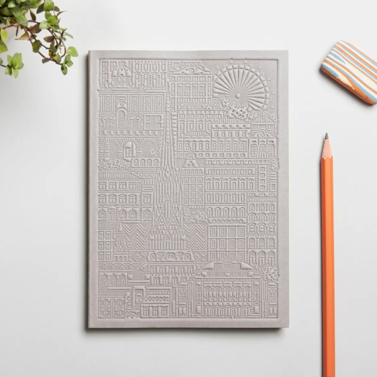 THE CITY WORKS Wiener Notizbuch A6 grau