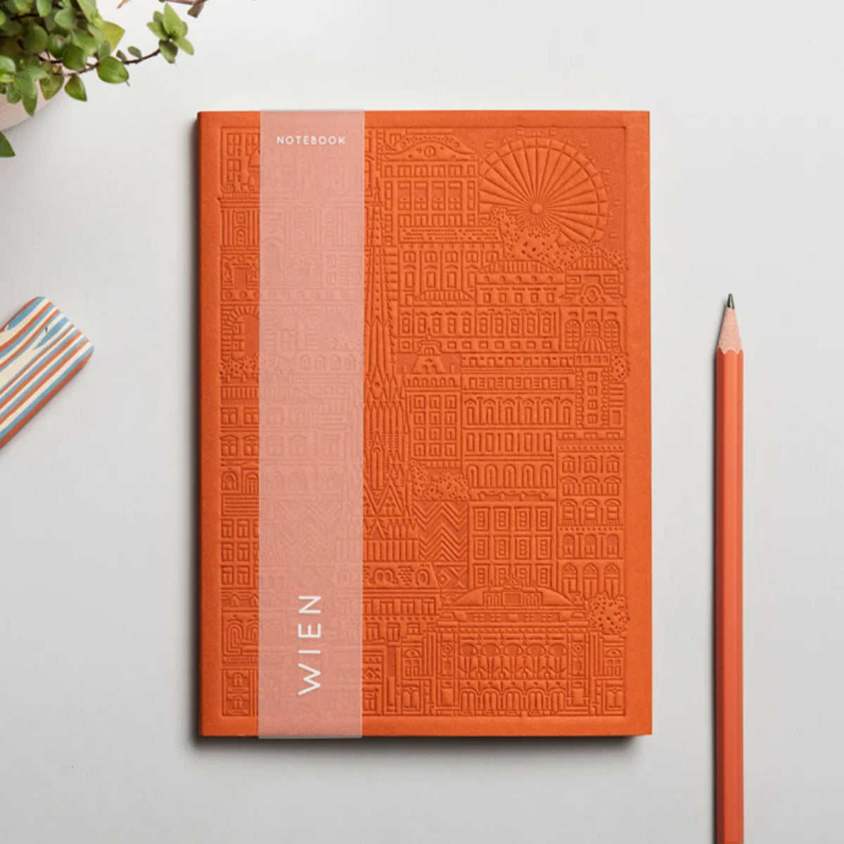 THE CITY WORKS Wiener Notizbuch A6 orange